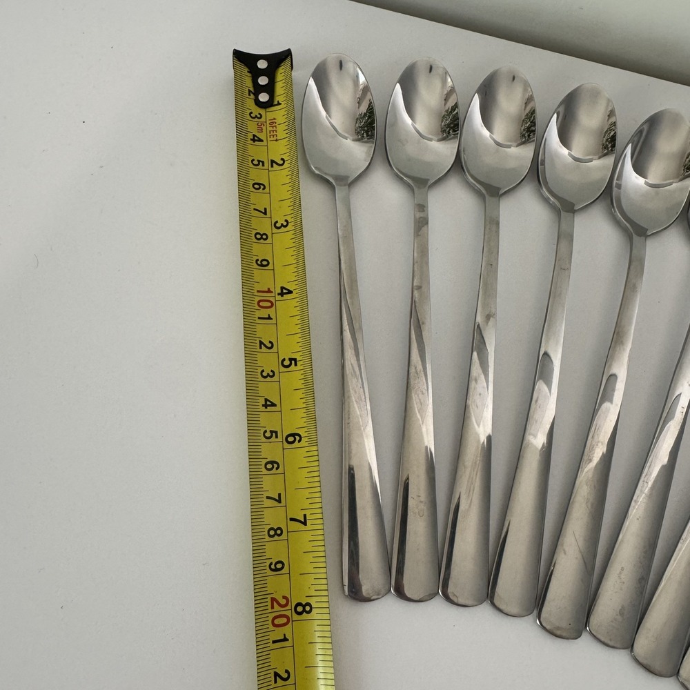 Oneida Nocha 8 Stainless Steel Iced Beverage Spoons - Picture 3 of 5